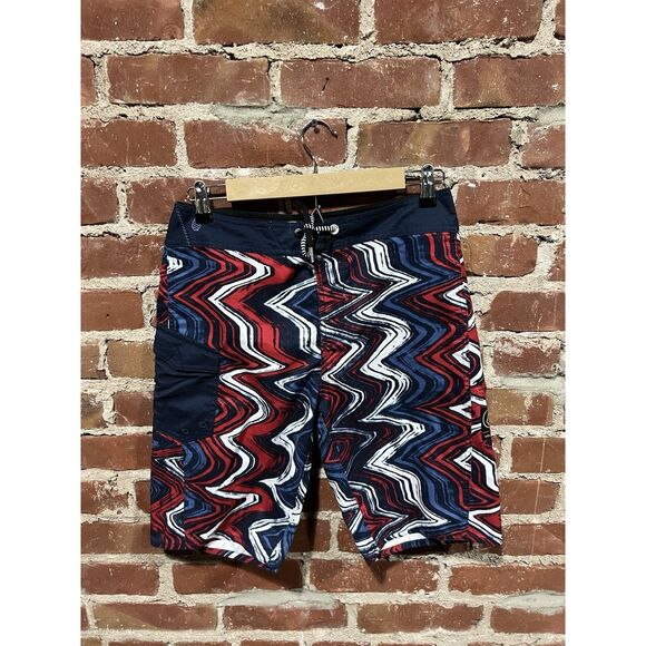 Volcom Mens Blue Multicolor Swim Trunks Size 30 Boardshorts - Picture 1 of 3